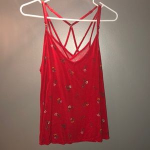 Cross Cross Floral Tank Top